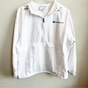 Vintage Champion White Windbreaker size M
